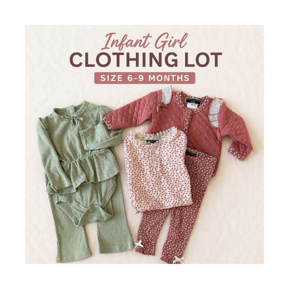 Infant Girl Clothing Lot 6-9 Months Baby Girl Clothes Outfit Bundle EUC Fall